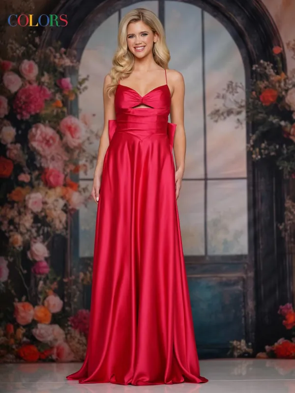 Colors Dress A Line Oversize Back Bow Prom Dress 3851 sold by Terry costa