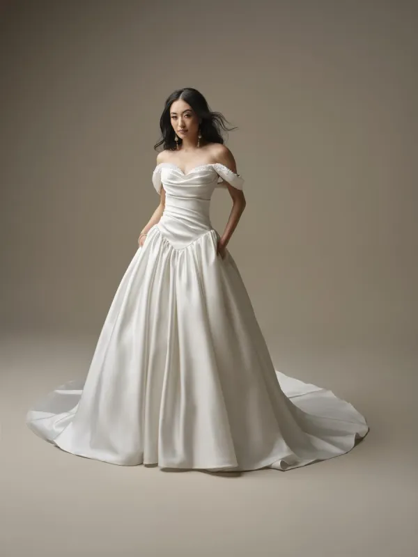 Maggie Sottero Basque Waist Prom Dress 26MS474A01 made by Terry costa