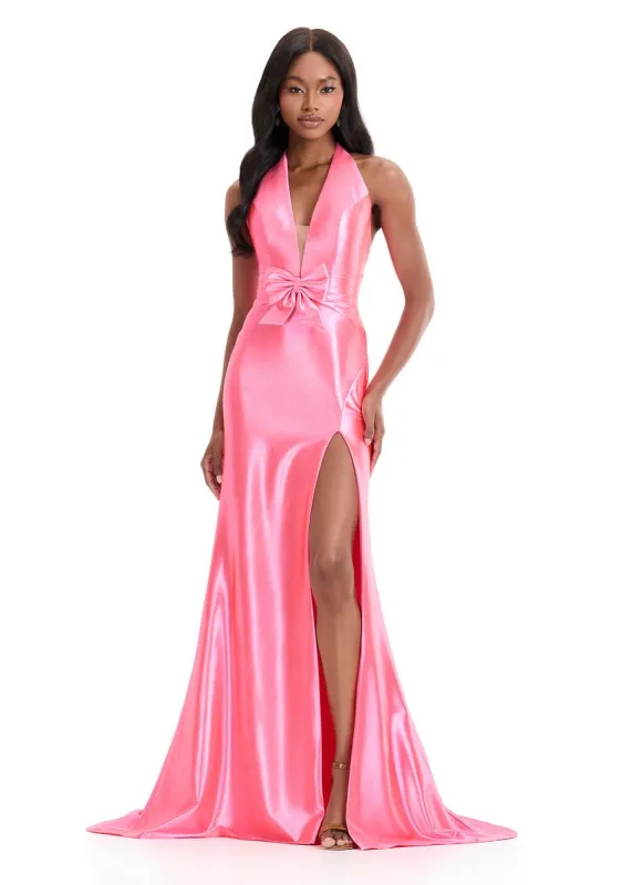 ASHLEYlauren Halter Tight Jersey Prom Dress 12238 made by ASHLEYlauren
