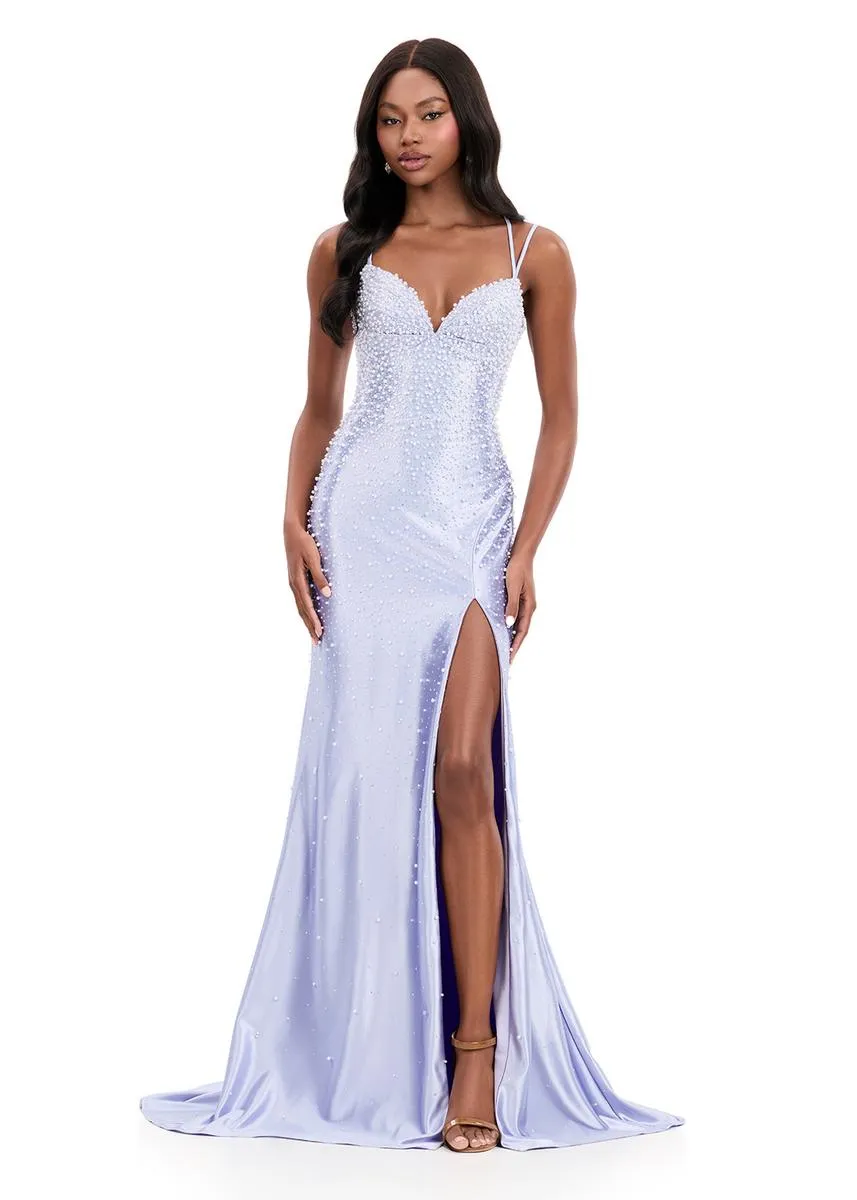 ASHLEYlauren Lace-up Open Back Prom Dress 12357 sold by Terry costa product image thumbnail 3