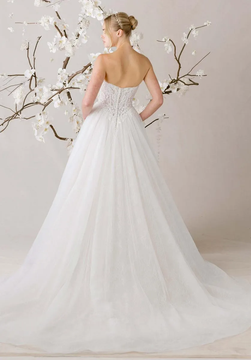 Morilee "Noémi" A-line Lace Strapless Bridal Gown 1010033 sold by Terry costa product image thumbnail 2