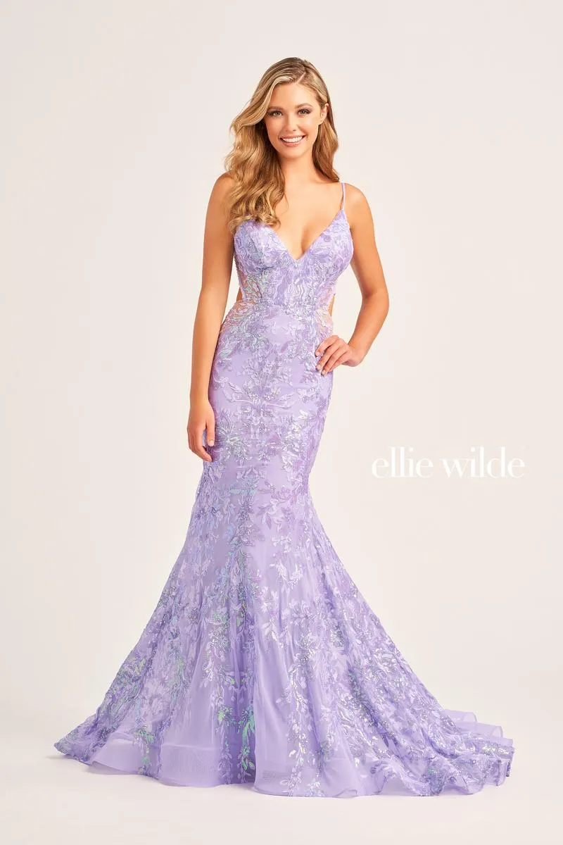 Ellie Wilde Mermaid Sequin Prom Dress EW35011 sold by Terry costa product image thumbnail 5
