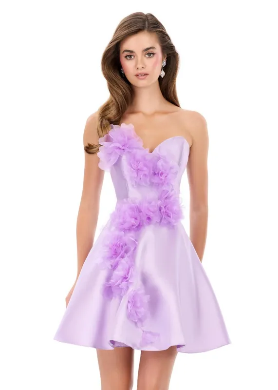 ASHLEYlauren Floral Applique A-Line Short Dress 4975 sold by Terry costa