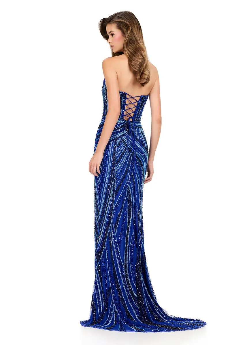 ASHLEYlauren Sequin Lace-up Back Prom Dress 12230 - B sold by Terry costa product image thumbnail 5
