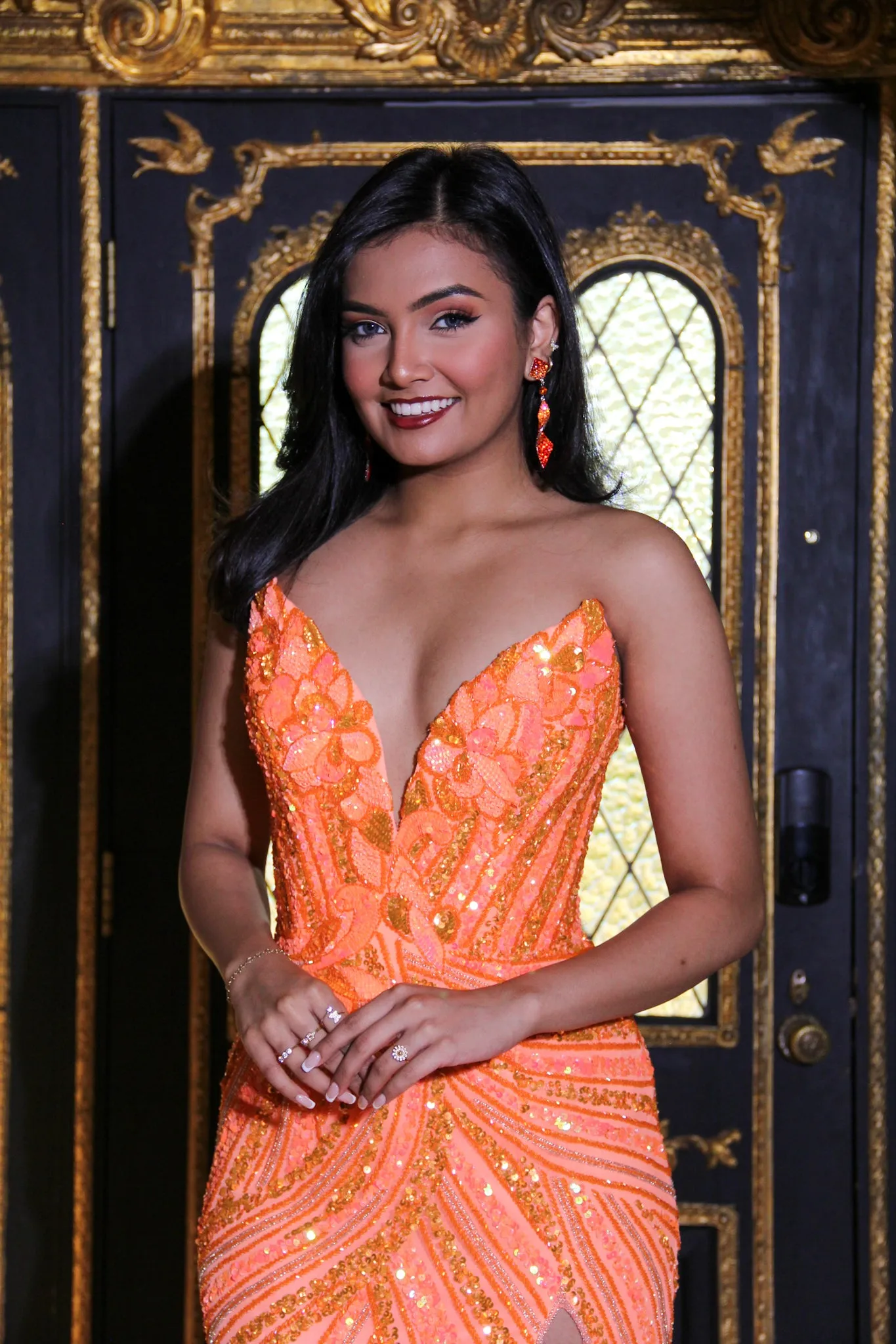 ASHLEYlauren Sequin Lace-up Back Prom Dress 12230 - B sold by Terry costa product image thumbnail 2