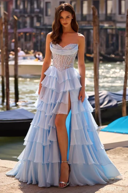 Sherri Hill Strapless Ruffle Prom Dress 57542 - B sold by Terry costa