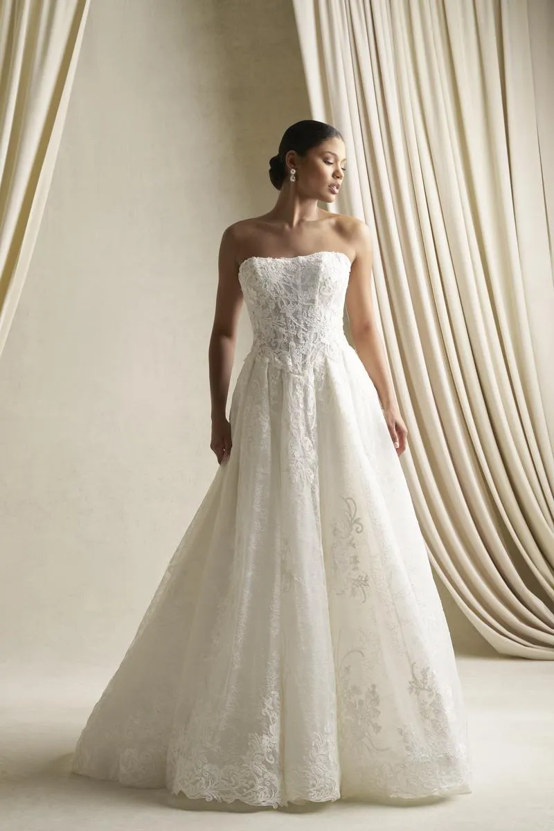 Allure Couture C807 Strapless Lace Ballgown Bridal Gown sold by Terry costa product image thumbnail 3