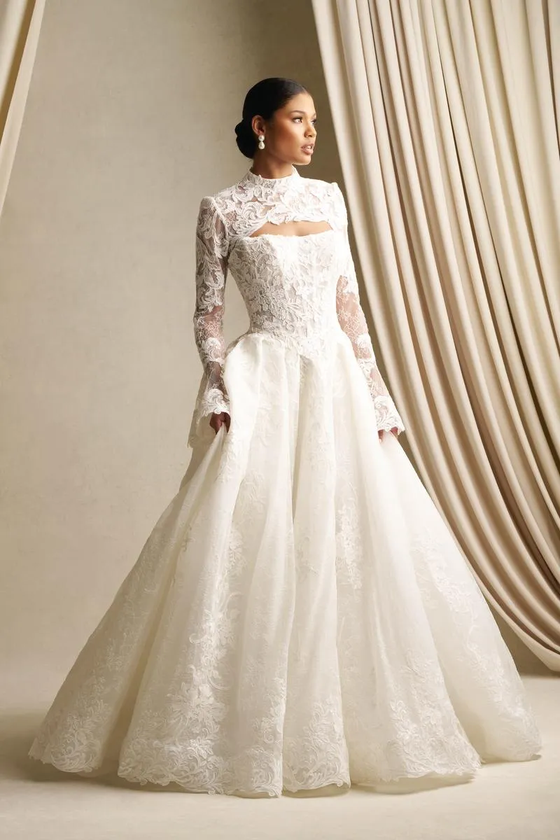 Allure Couture C807 Strapless Lace Ballgown Bridal Gown sold by Terry costa product image thumbnail 5