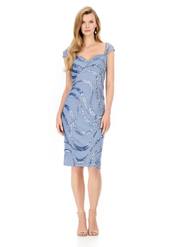 ASHLEYlauren Cocktail Cap Sleeve Sequin Cocktail Dress E4935 made by ASHLEYlauren