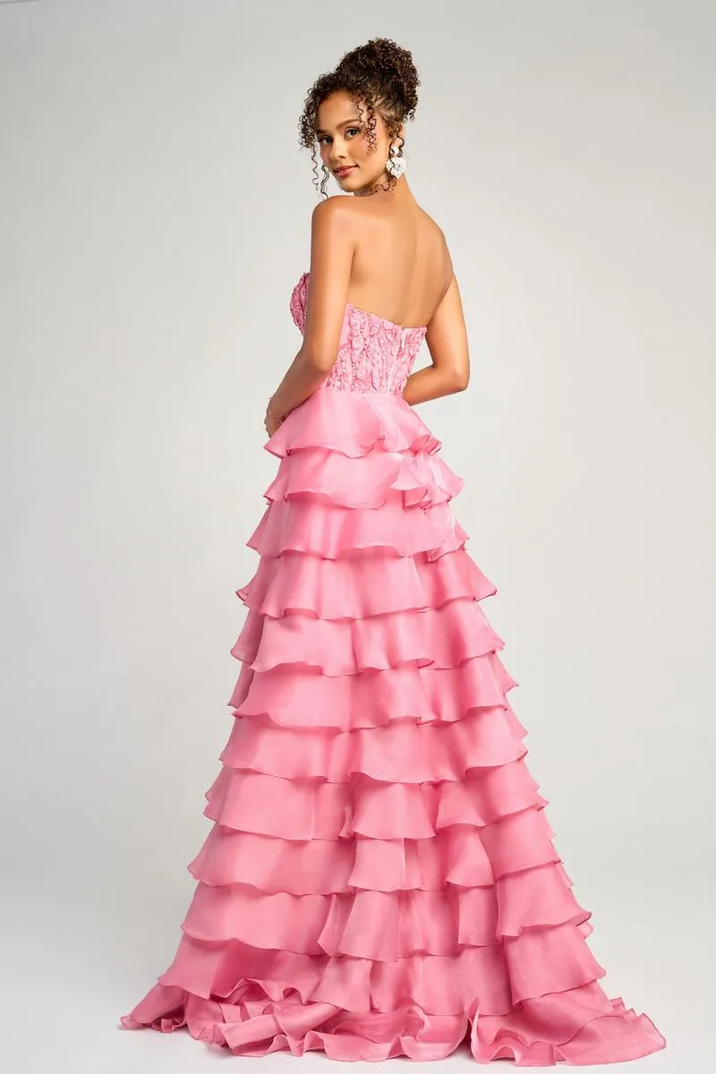Portia and Scarlett Strapless Chiffon Prom Dress PS26048 sold by Terry costa product image thumbnail 2