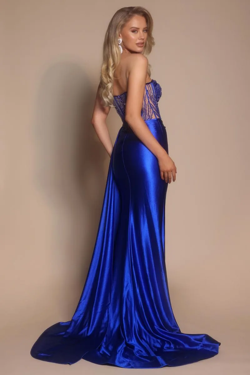 Portia and Scarlett Strapless Sheer Corset Prom Dress PS26056 sold by Terry costa
