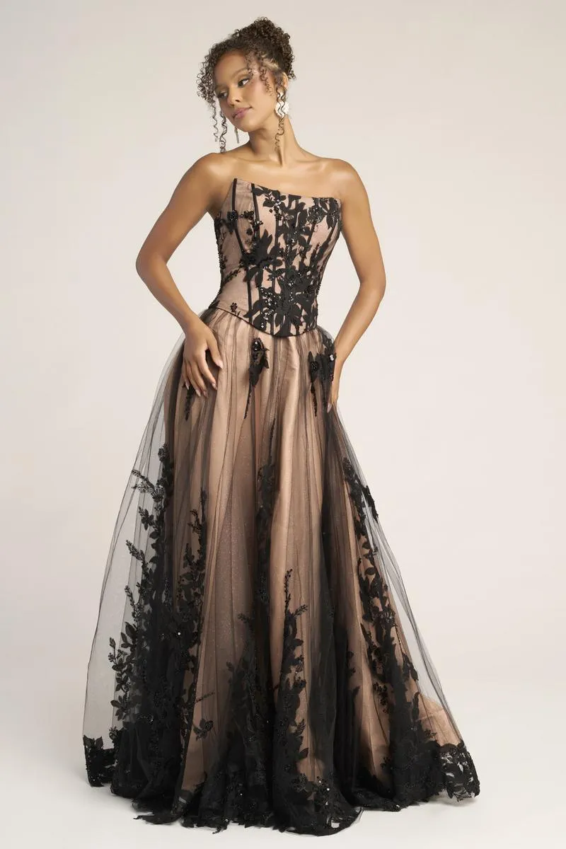 Portia and Scarlett Two Piece A-line Lace Prom Dress PS26061 sold by Terry costa product image thumbnail 4