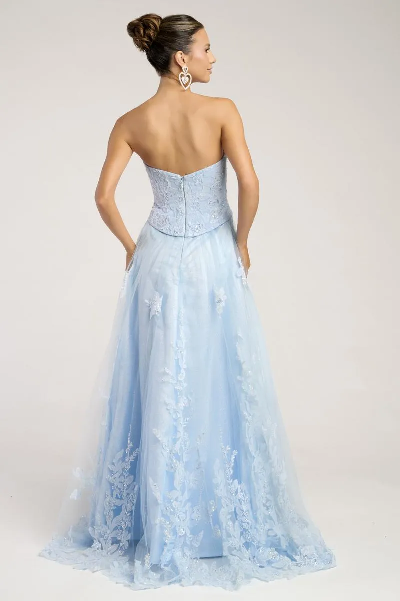 Portia and Scarlett Two Piece A-line Lace Prom Dress PS26061 sold by Terry costa product image thumbnail 2