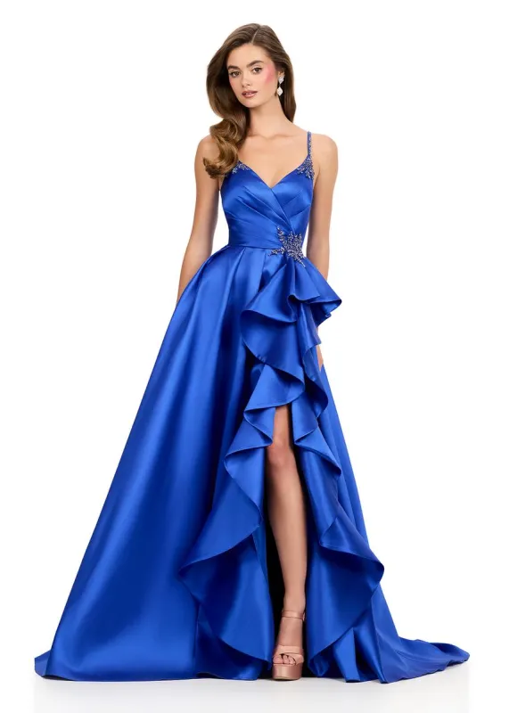 ASHLEYlauren Ruffle A-Line Prom Dress 12241 sold by Terry costa