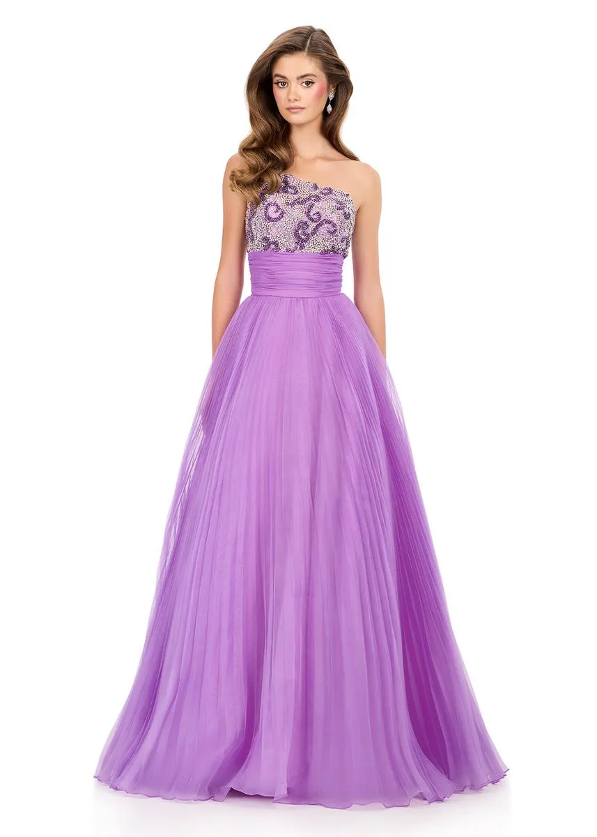 ASHLEYlauren Pleated Skirt Prom Dress 12275 sold by Terry costa