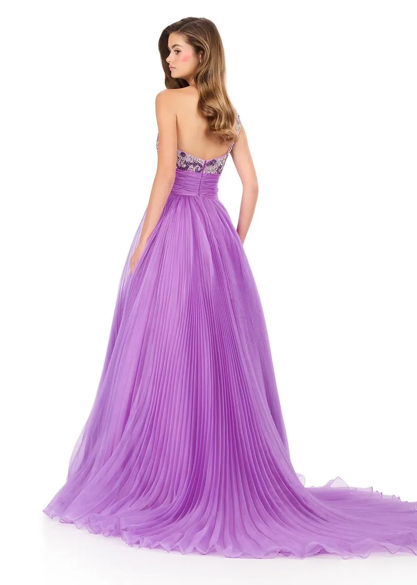 ASHLEYlauren Pleated Skirt Prom Dress 12275 sold by Terry costa product image thumbnail 2