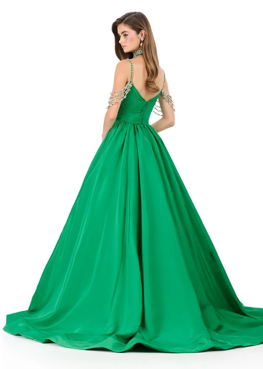 ASHLEYlauren Embellished Prom Dress 12300 sold by Terry costa product image thumbnail 2