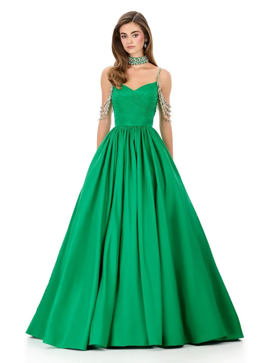 ASHLEYlauren Embellished Prom Dress 12300 sold by Terry costa