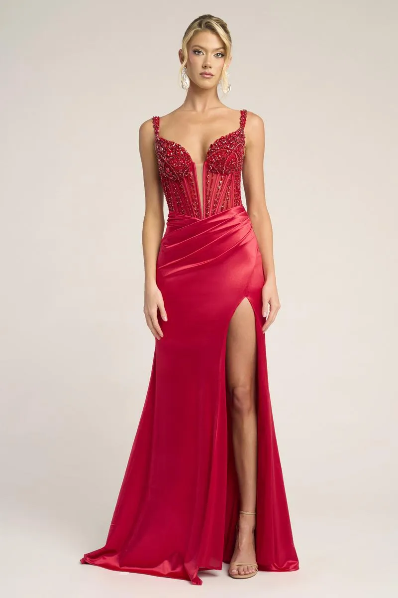 Portia and Scarlett Beaded Corset Prom Dress PS26046 sold by Terry costa product image thumbnail 5