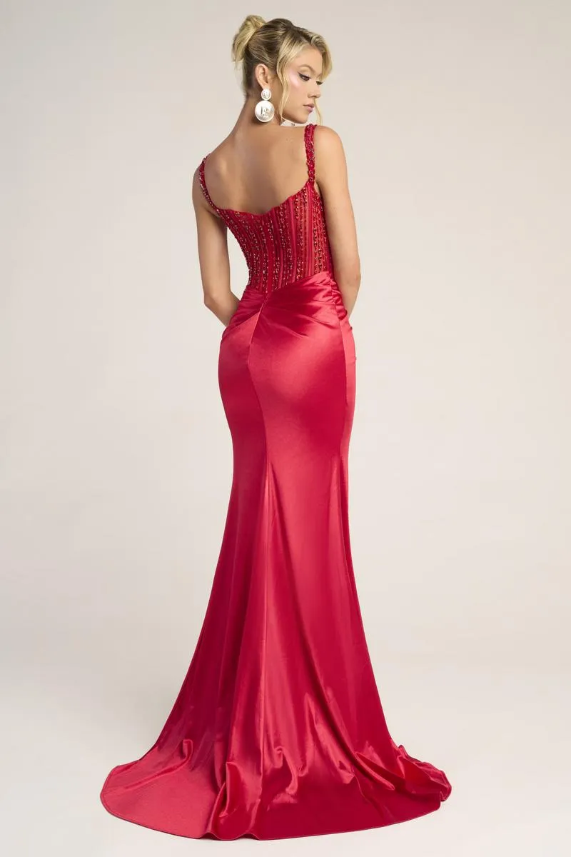 Portia and Scarlett Beaded Corset Prom Dress PS26046 sold by Terry costa product image thumbnail 2