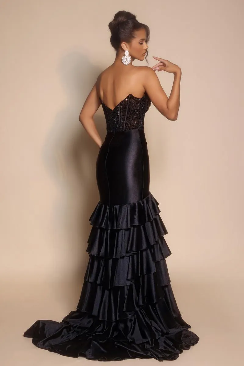 Portia and Scarlett Strapless Corset Prom Dress PS26141 sold by Terry costa product image thumbnail 2