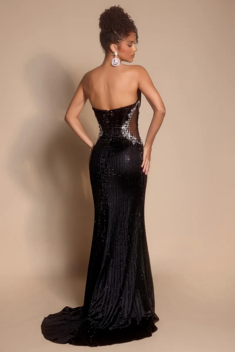 Portia and Scarlett Strapless Corset Prom Dress PS26147 sold by Terry costa product image thumbnail 2