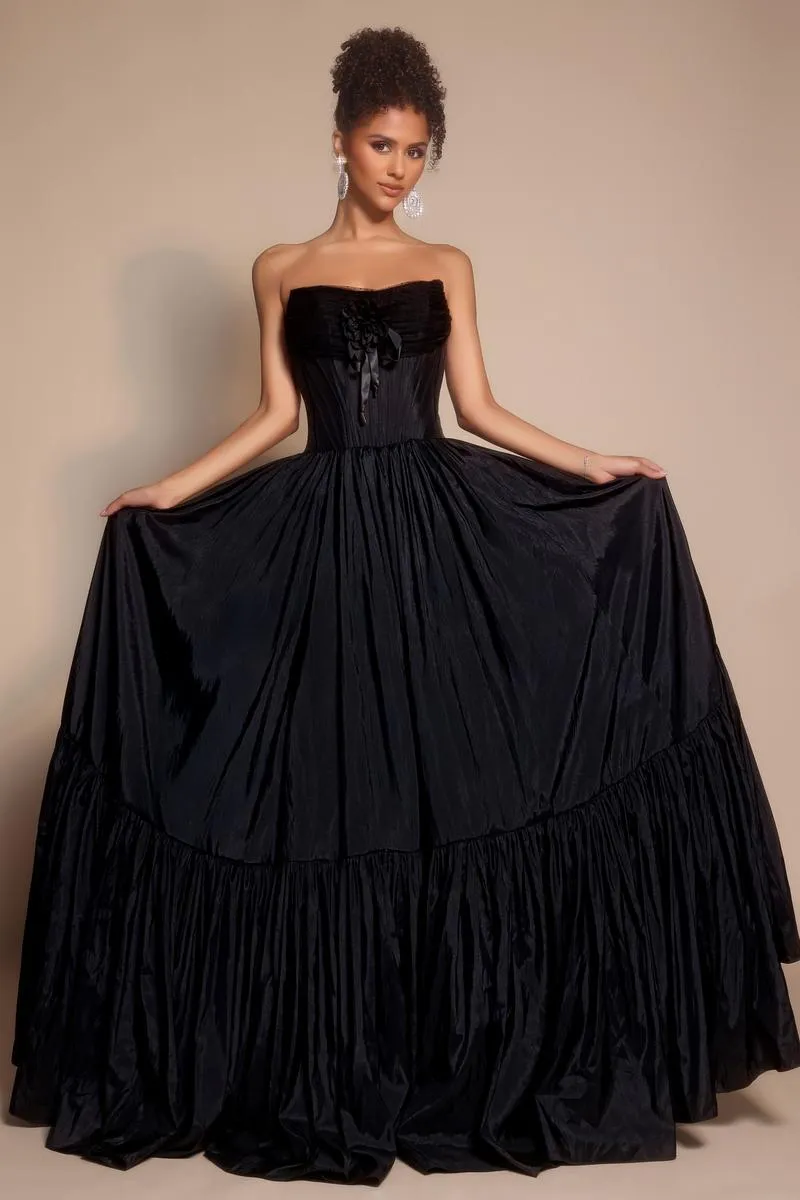 Portia and Scarlett Strapless Bow Prom Dress PS26148 sold by Terry costa product image thumbnail 4
