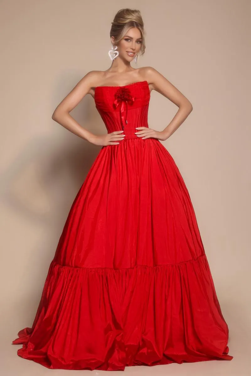 Portia and Scarlett Strapless Bow Prom Dress PS26148 sold by Terry costa