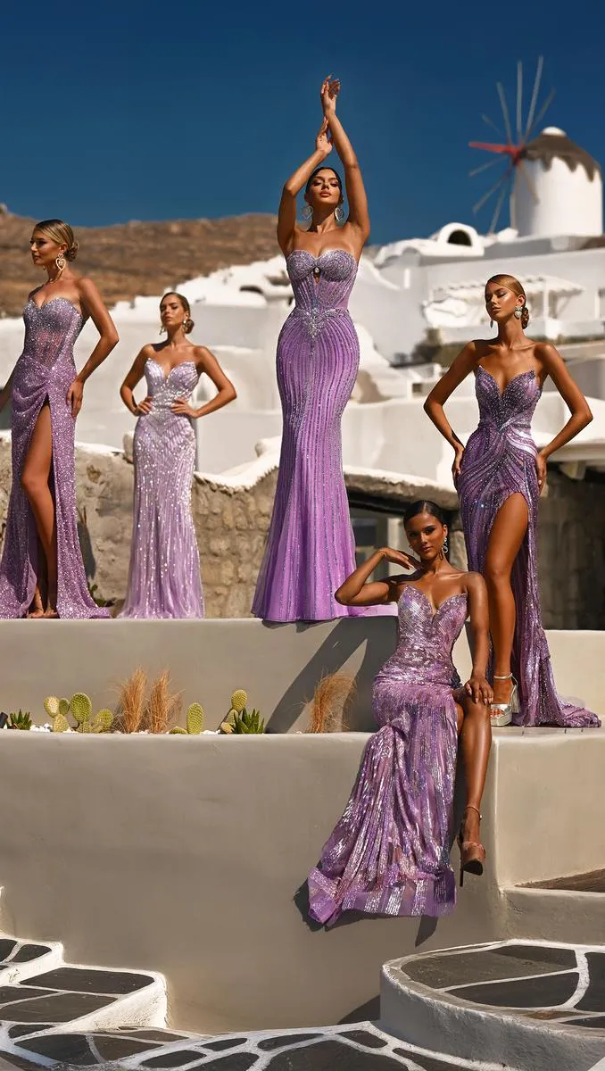 Portia and Scarlett Sparkly Strapless Prom Dress PS26195 sold by Terry costa product image thumbnail 4