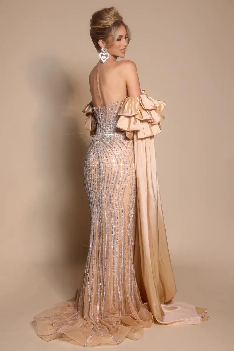 Portia and Scarlett Sparkly Strapless Prom Dress PS26195 sold by Terry costa product image thumbnail 2