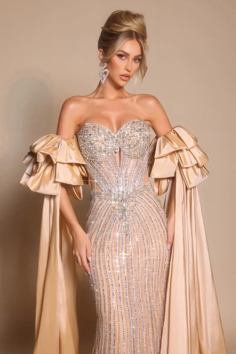 Portia and Scarlett Sparkly Strapless Prom Dress PS26195 sold by Terry costa product image thumbnail 3