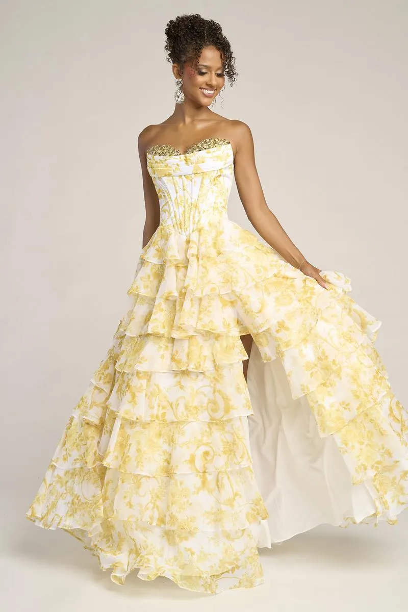 Portia and Scarlett Ruffle Prom Dress PS26210 sold by Terry costa product image thumbnail 4