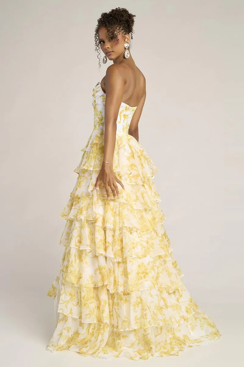 Portia and Scarlett Ruffle Prom Dress PS26210 sold by Terry costa product image thumbnail 2