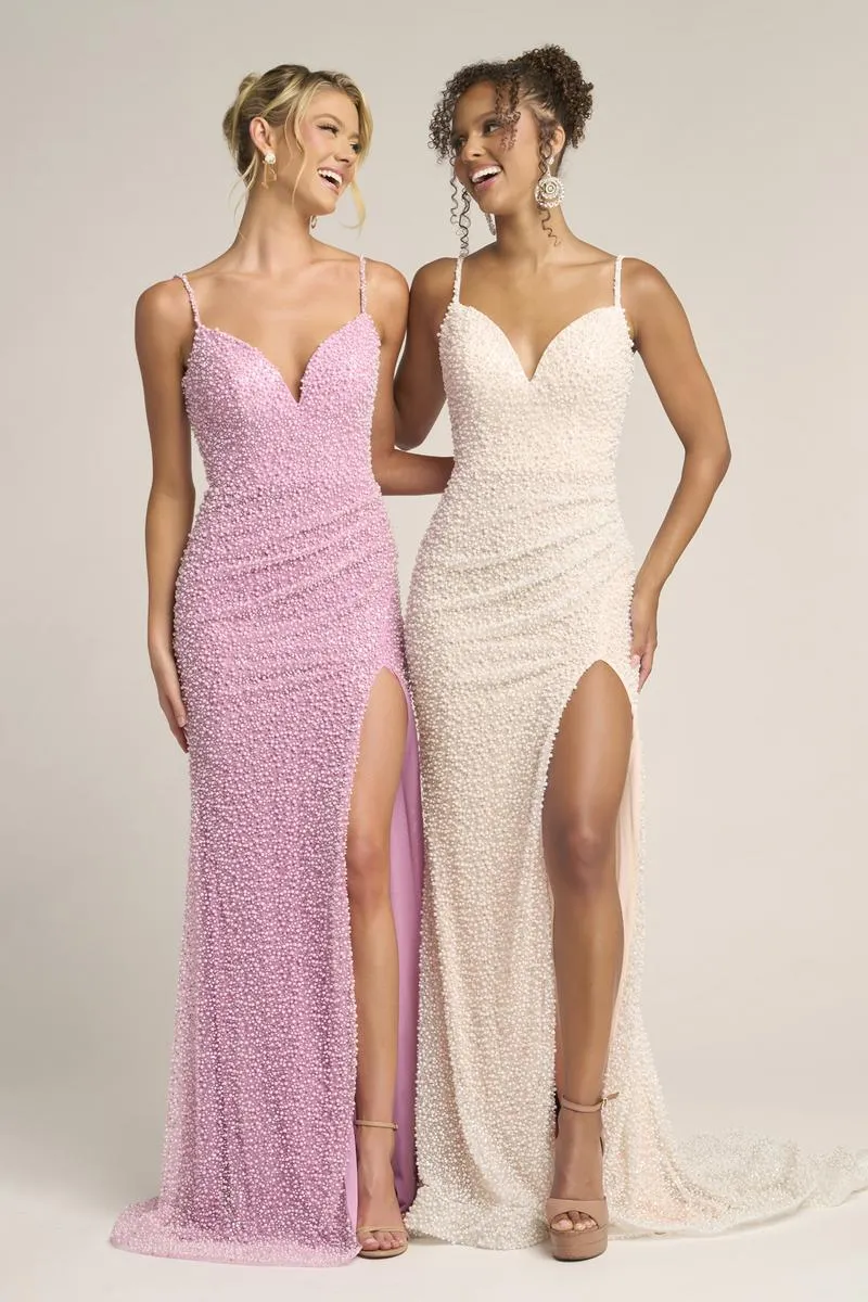 Portia & Scarlett Pearl Beaded Prom Dress PS26265 sold by Terry costa product image thumbnail 4