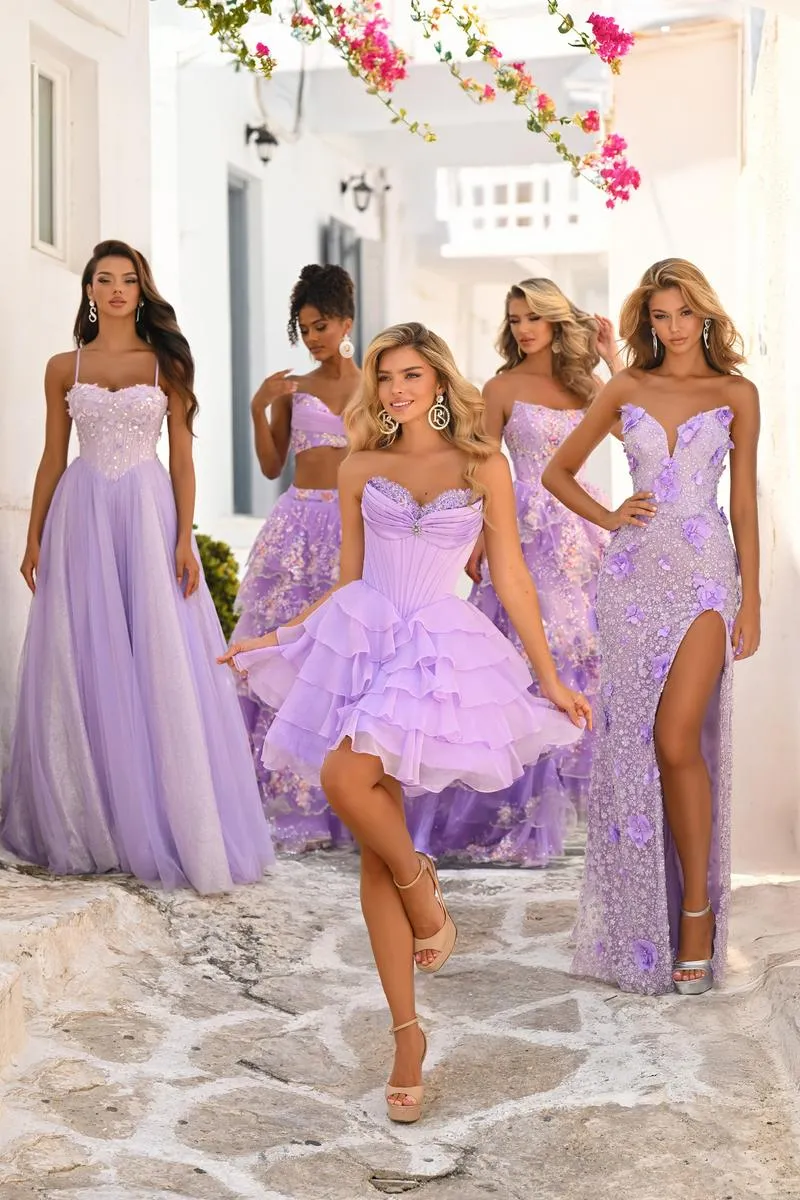 Portia & Scarlett Two Piece Ruffle Skirt Prom Gown PS26272 sold by Terry costa product image thumbnail 5