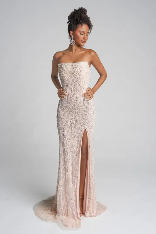 Portia and Scarlett Beaded Prom Dress PS26277 made by Terry costa