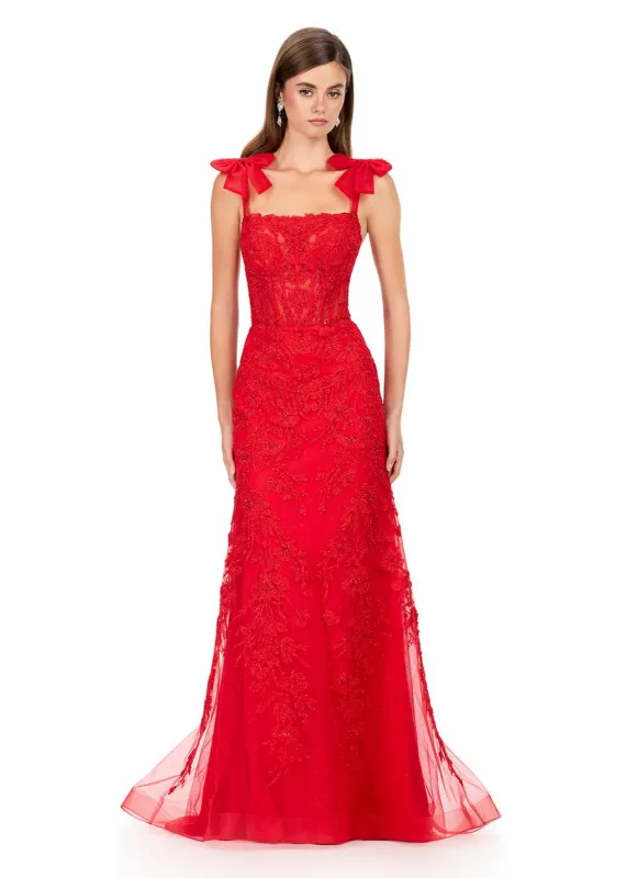 ASHLEYlauren Tight Lace Corset Prom Dress 12186 sold by Terry costa