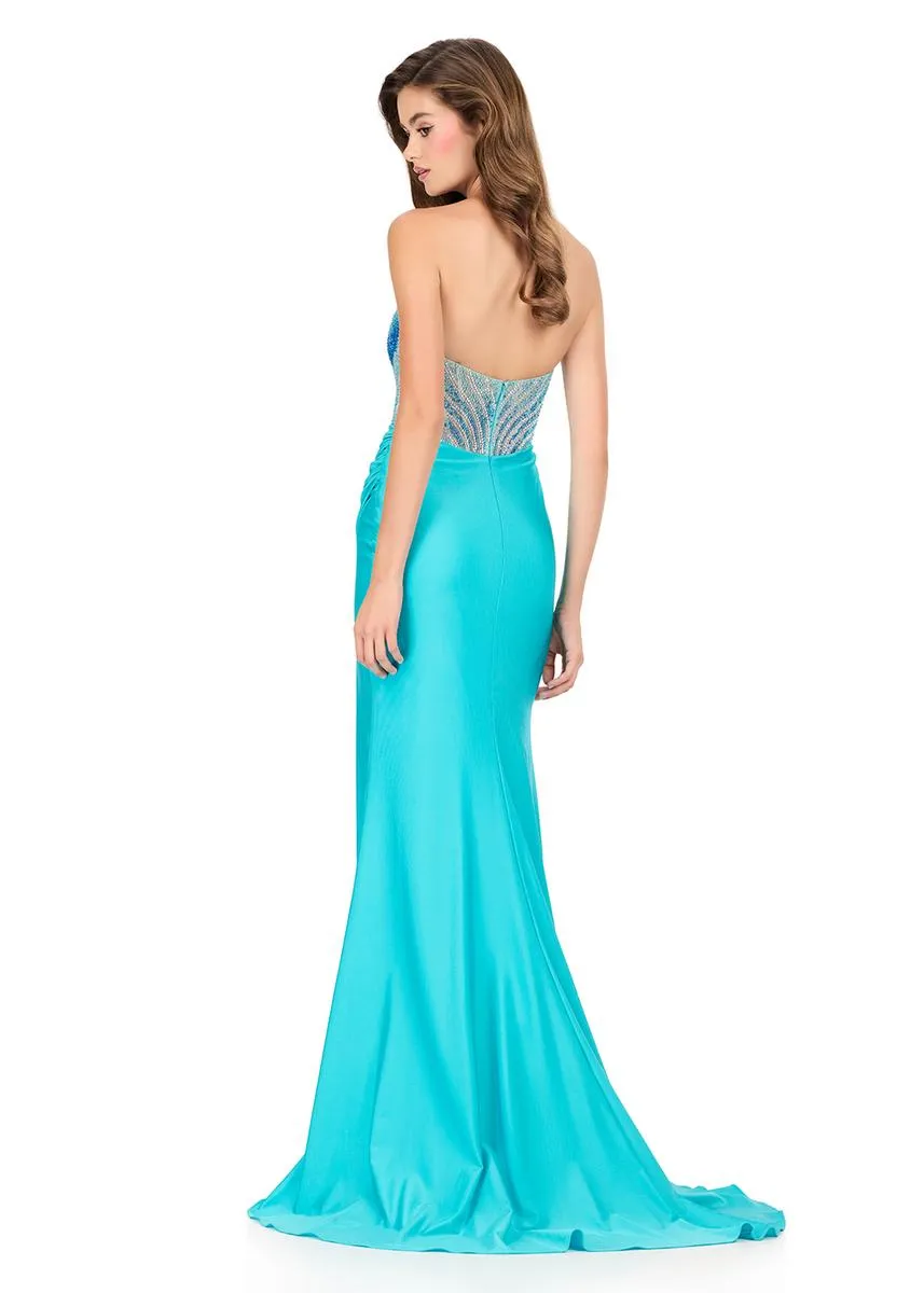 ASHLEYlauren Strapless Ice Queen Prom Dress 12197 sold by Terry costa product image thumbnail 2