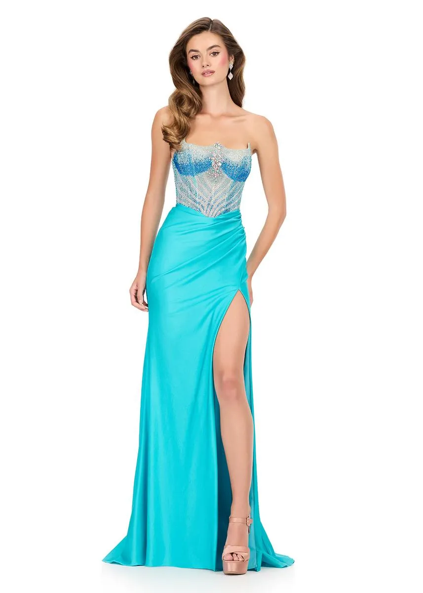 ASHLEYlauren Strapless Ice Queen Prom Dress 12197 sold by Terry costa