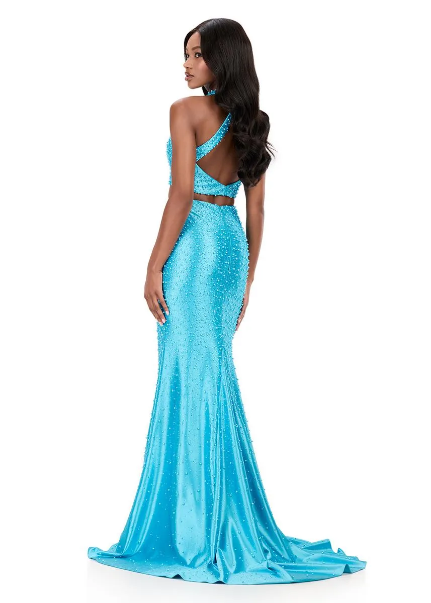 ASHLEYlauren Two Piece Jersey Prom Dress 12261 sold by Terry costa product image thumbnail 2
