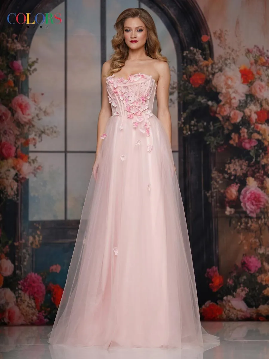 Colors Dress Strapless A-Line Tulle Prom Dress 3801 sold by Terry costa product image thumbnail 4