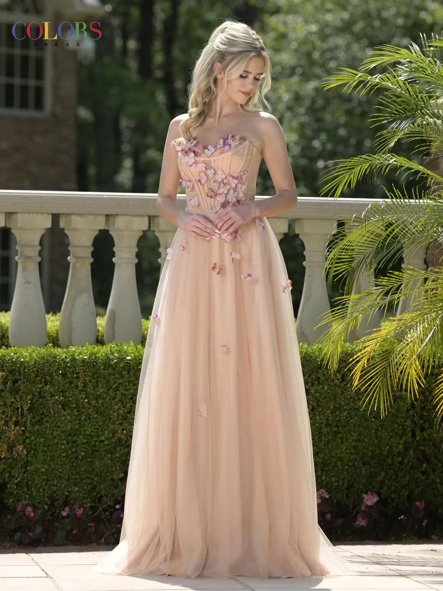 Colors Dress Strapless A-Line Tulle Prom Dress 3801 sold by Terry costa product image thumbnail 3