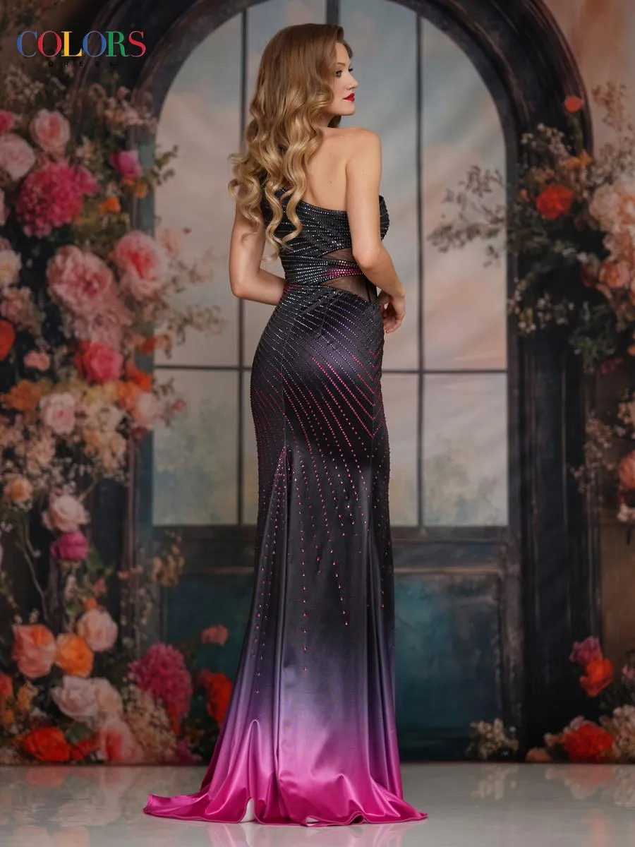 Colors Dress Heat Stone Ombre Fitted Prom Dress 3905 sold by Terry costa product image thumbnail 2