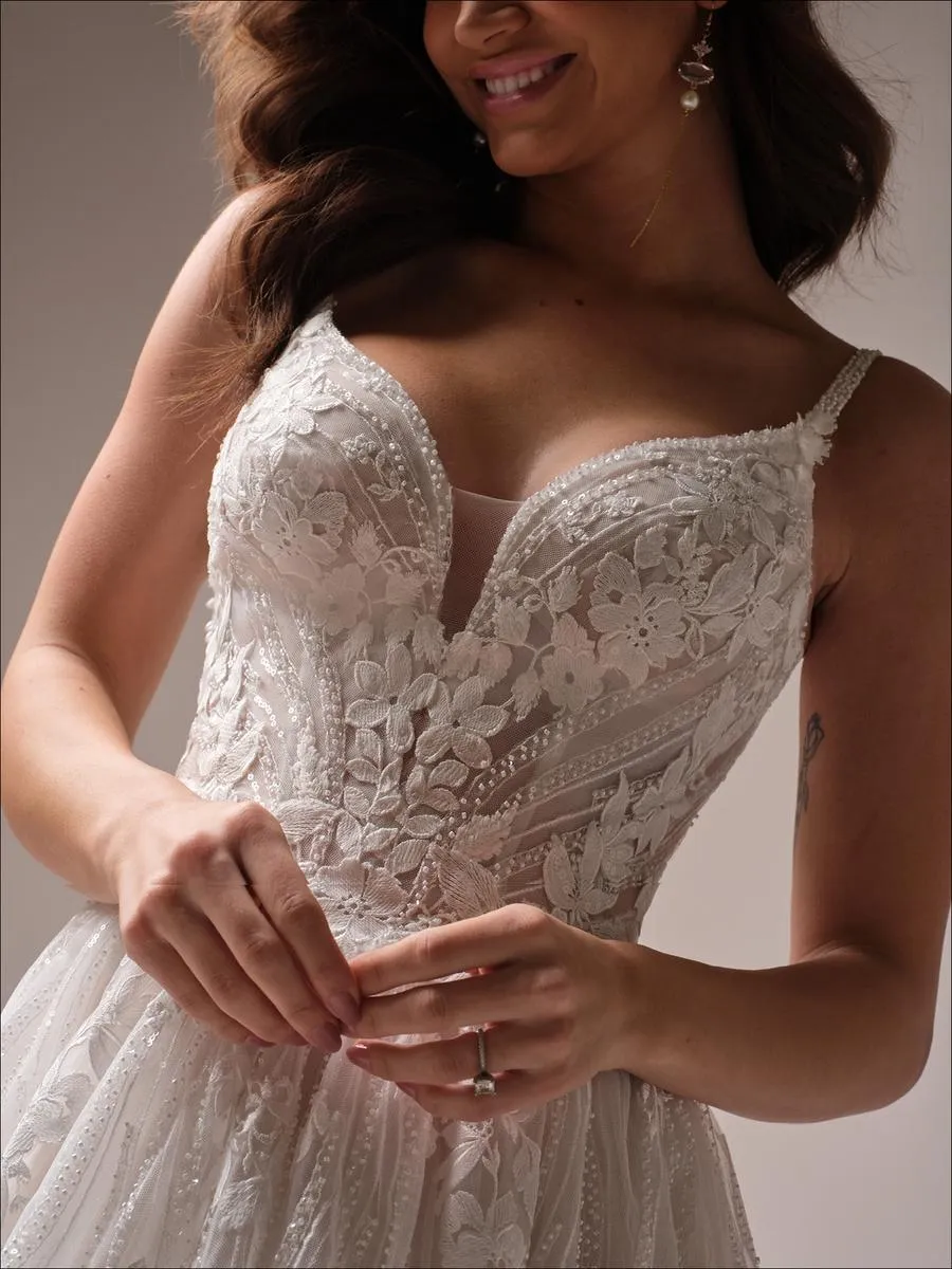 Maggie Sottero "Liberty" Classic A-line Lace Bridal Gown sold by Terry costa product image thumbnail 4