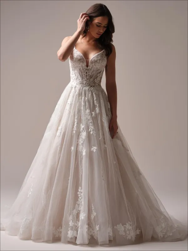 Maggie Sottero "Liberty" Classic A-line Lace Bridal Gown made by Maggie Sottero