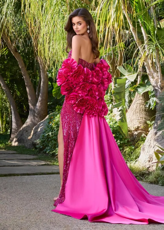 ASHLEYlauren Rosette Cape 12040 sold by Terry costa