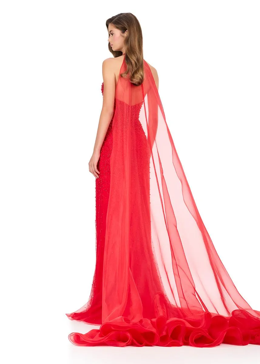 ASHLEYlauren Ruffle Hem Cape 12293 sold by Terry costa product image thumbnail 4