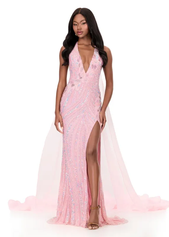 ASHLEYlauren Ruffle Hem Cape 12293 sold by Terry costa