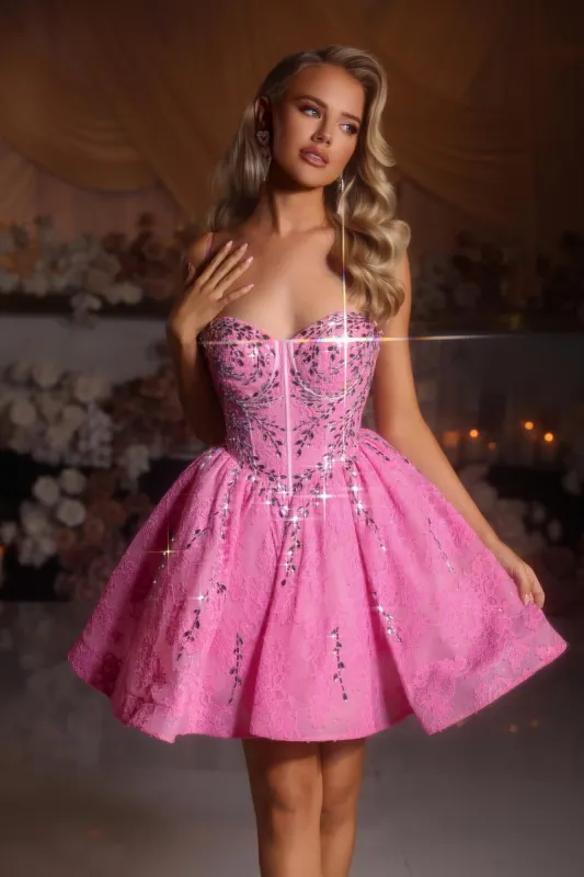 Portia and Scarlett Embellished A-Line HoCo Dress PS25784 made by Terry costa