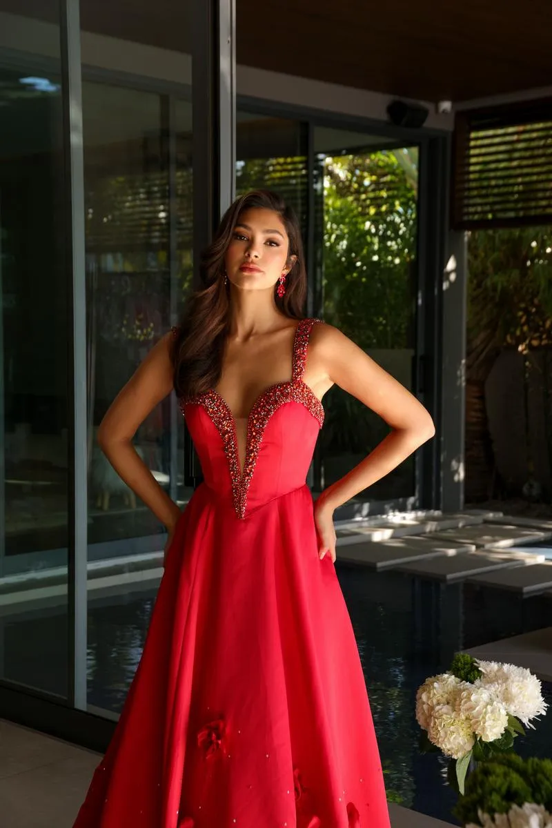 Ava Presley 3D Flower Applique Ballgown Prom Dress 29536 sold by Terry costa product image thumbnail 4